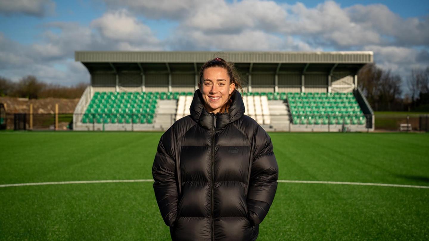 Maya Le Tissier on the pitch at Victoria Park 