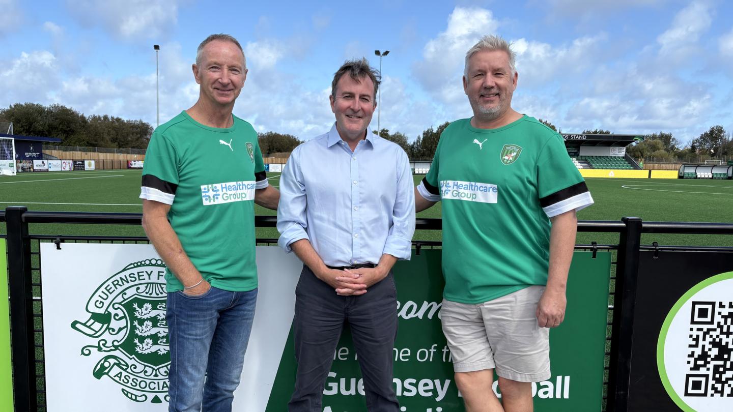 Healthcare Group announced as a shirt sponsor of Guernsey Super Vets Football Team