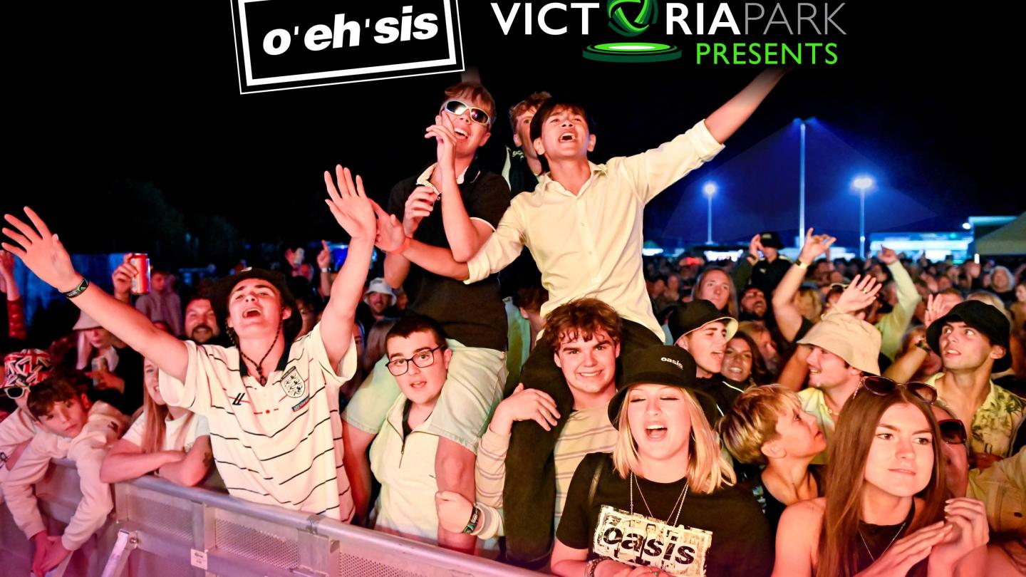 Crowd shot singing along 