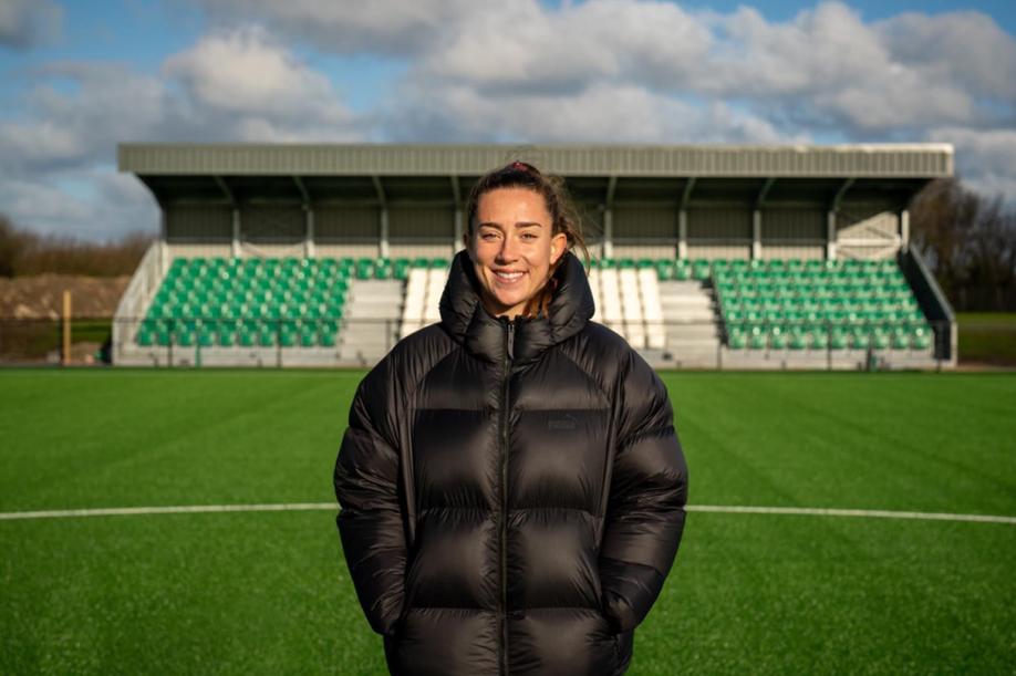 Maya Le Tissier on the pitch at Victoria Park 