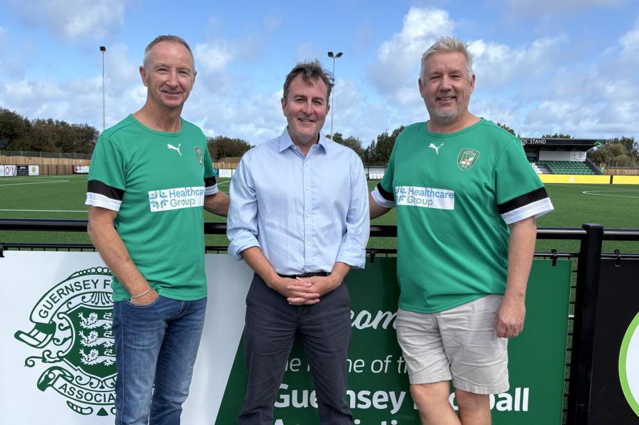 Healthcare Group announced as a shirt sponsor of Guernsey Super Vets Football Team