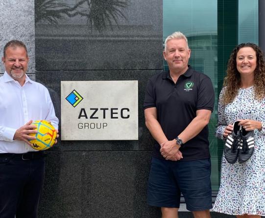 Rob Jones meets with sponsors from Aztec Group