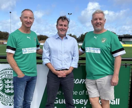 Healthcare Group announced as a shirt sponsor of Guernsey Super Vets Football Team